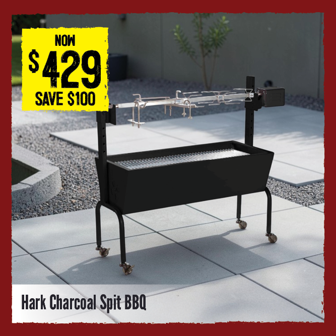 Now $429 Save $100 Hark Charcoal Spit BBQ | Shop Now